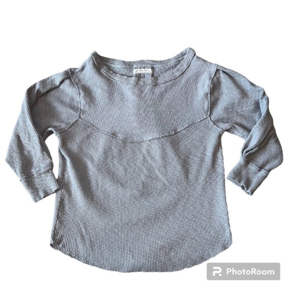 Free People We the Free Thermal‎ Shirt Grey Size Small